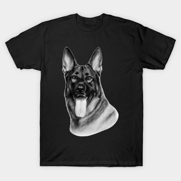 German Shepher T-Shirt by animalpaintings